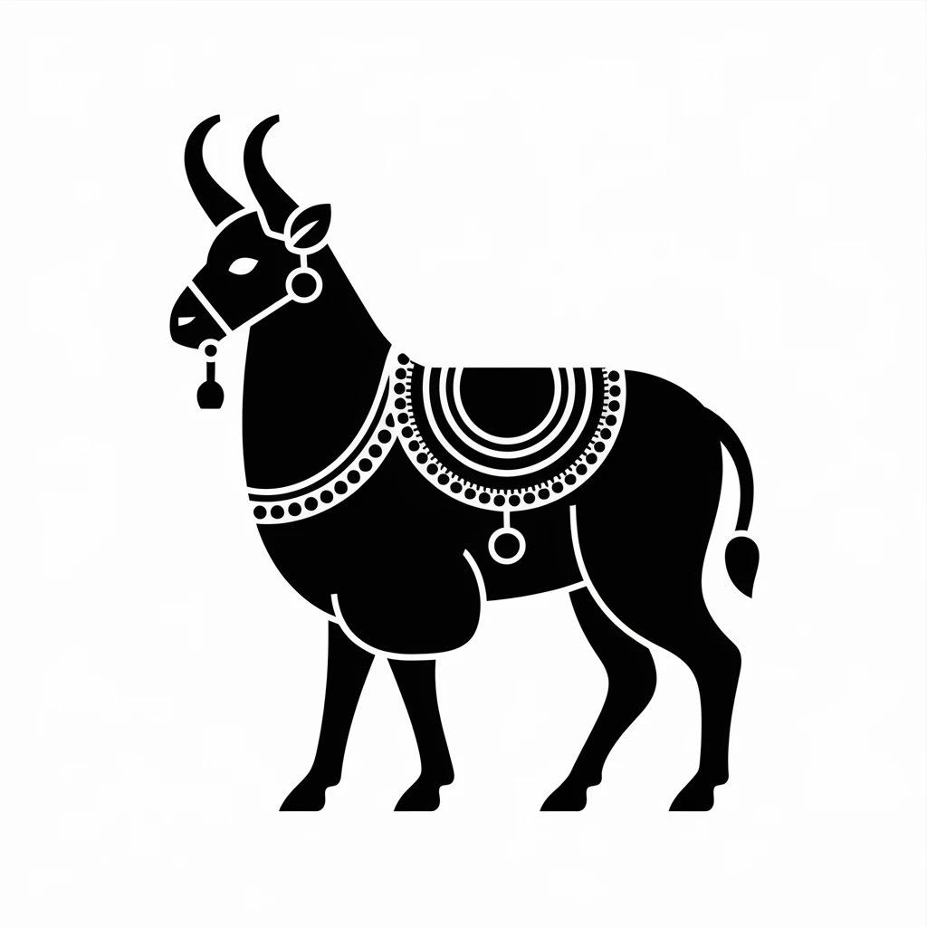Lama animal icon black silhouette emoji