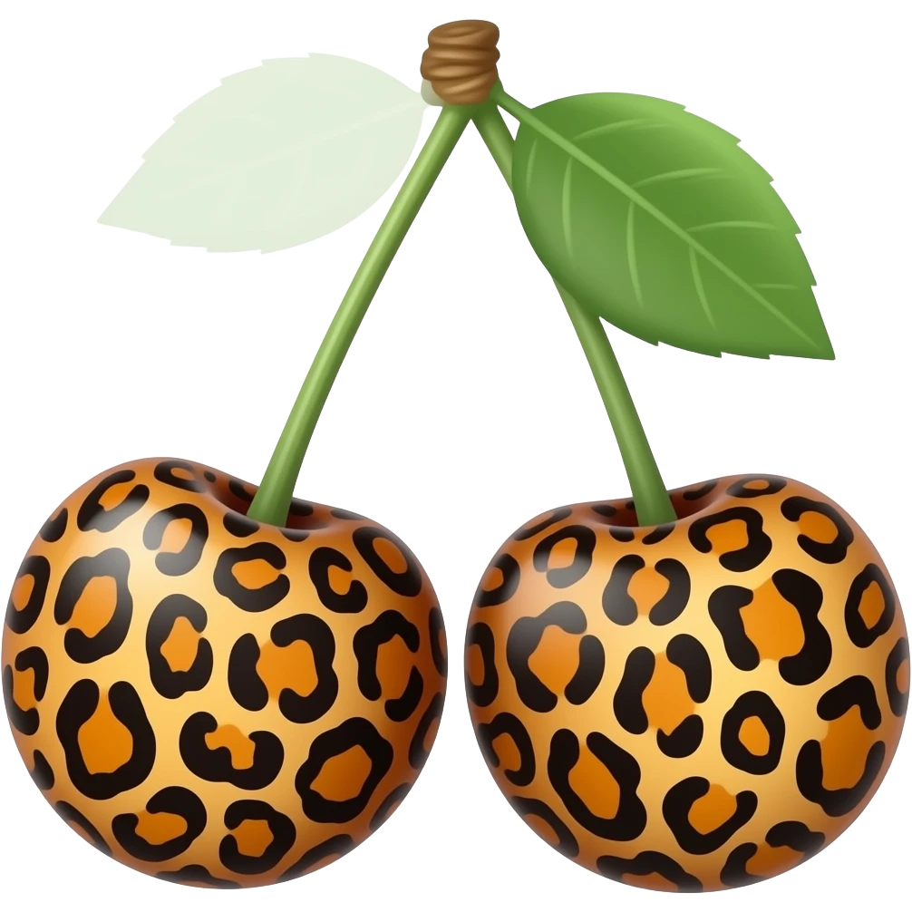 Cheetah print cherry emmoji emoji