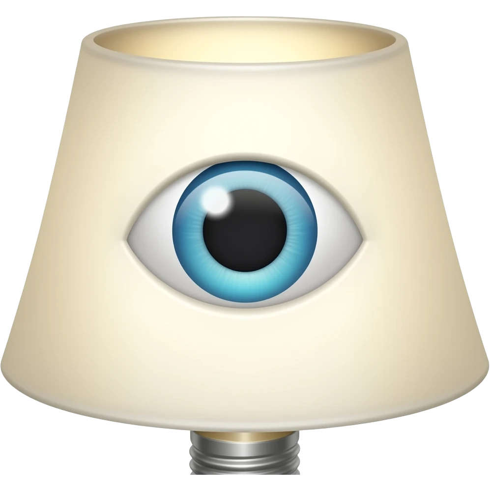 Lamp with blue one eye emoji