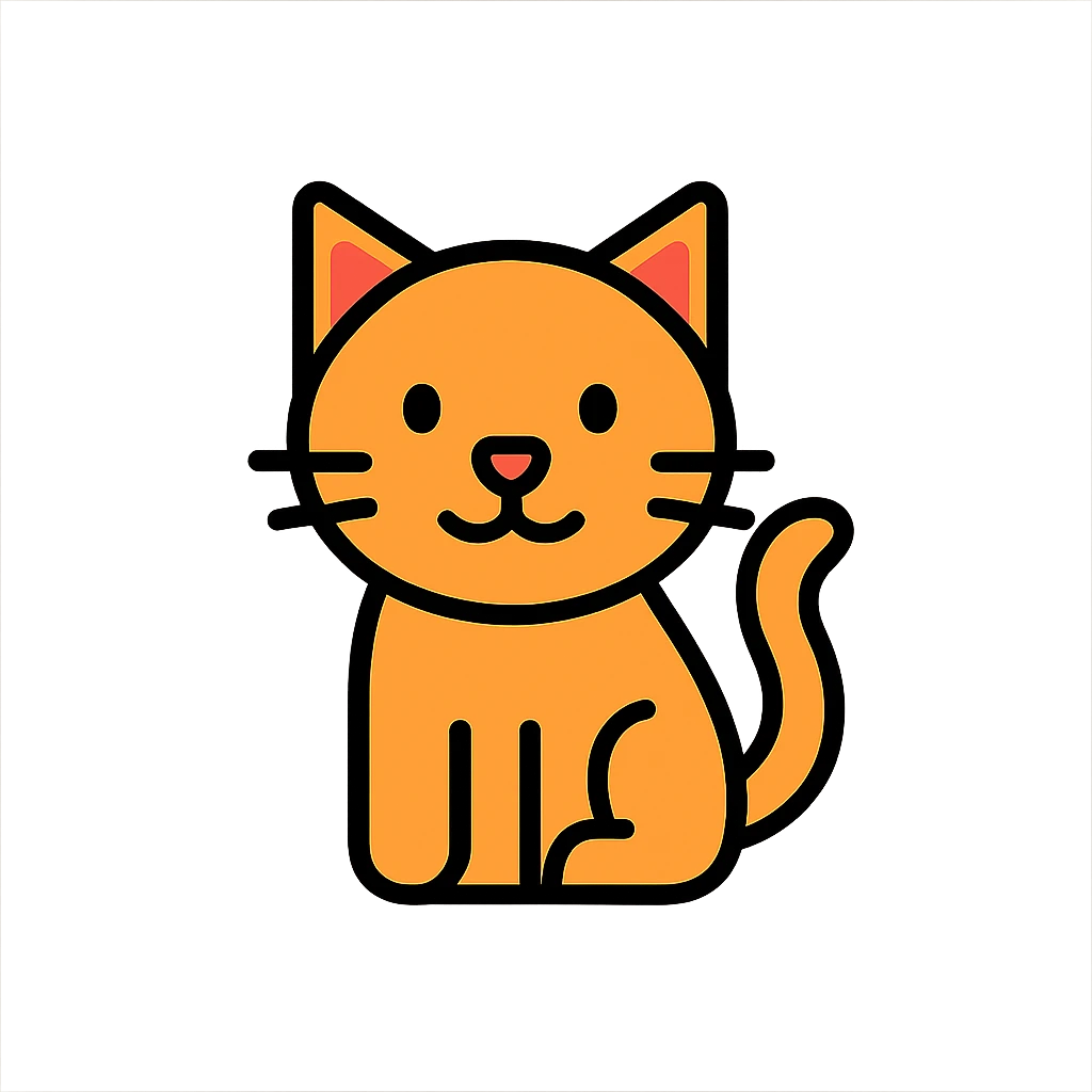 stylized pussycat emoji