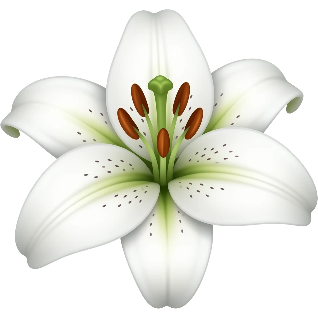 White lily flower emoji