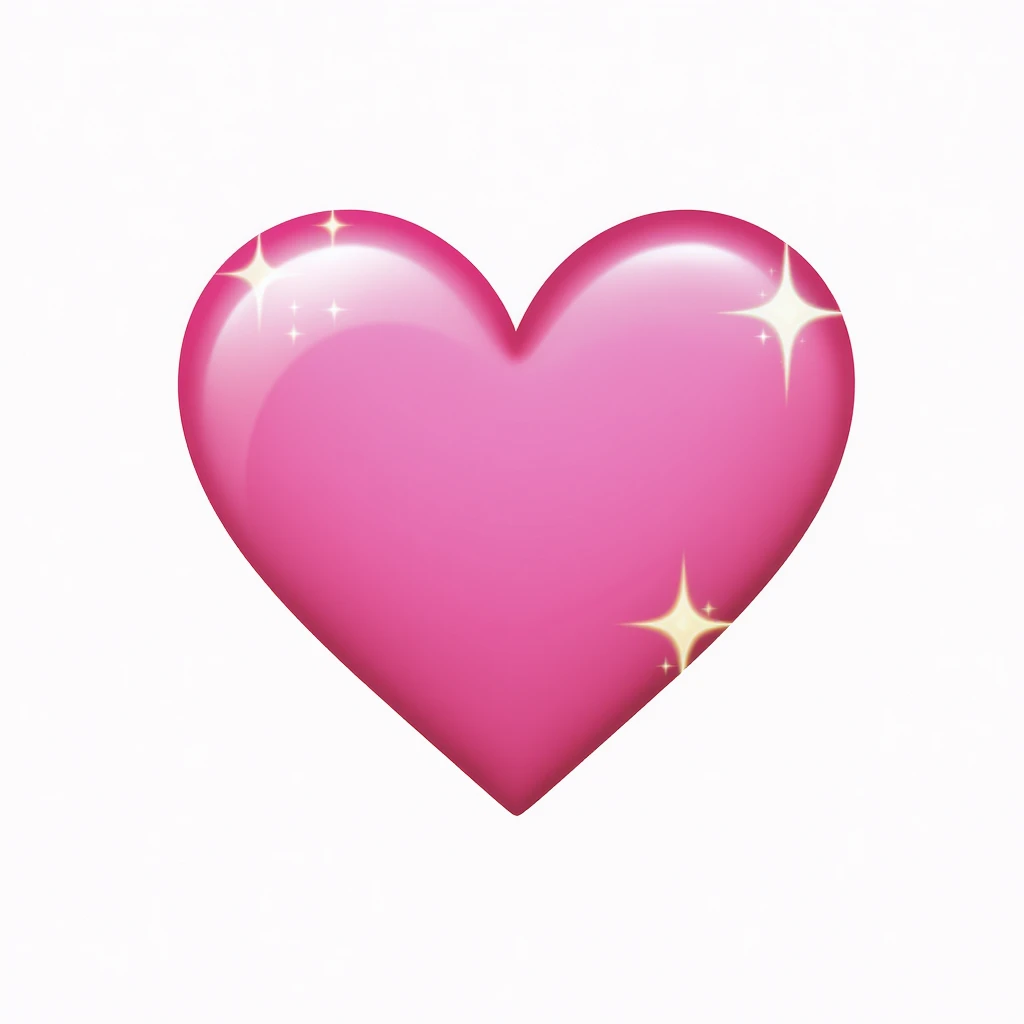 pink heart emoji with sparkles emoji