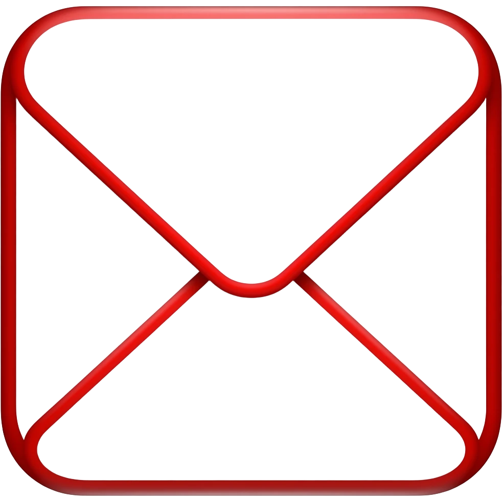 white box with red outline and top looks like an envelope emoji