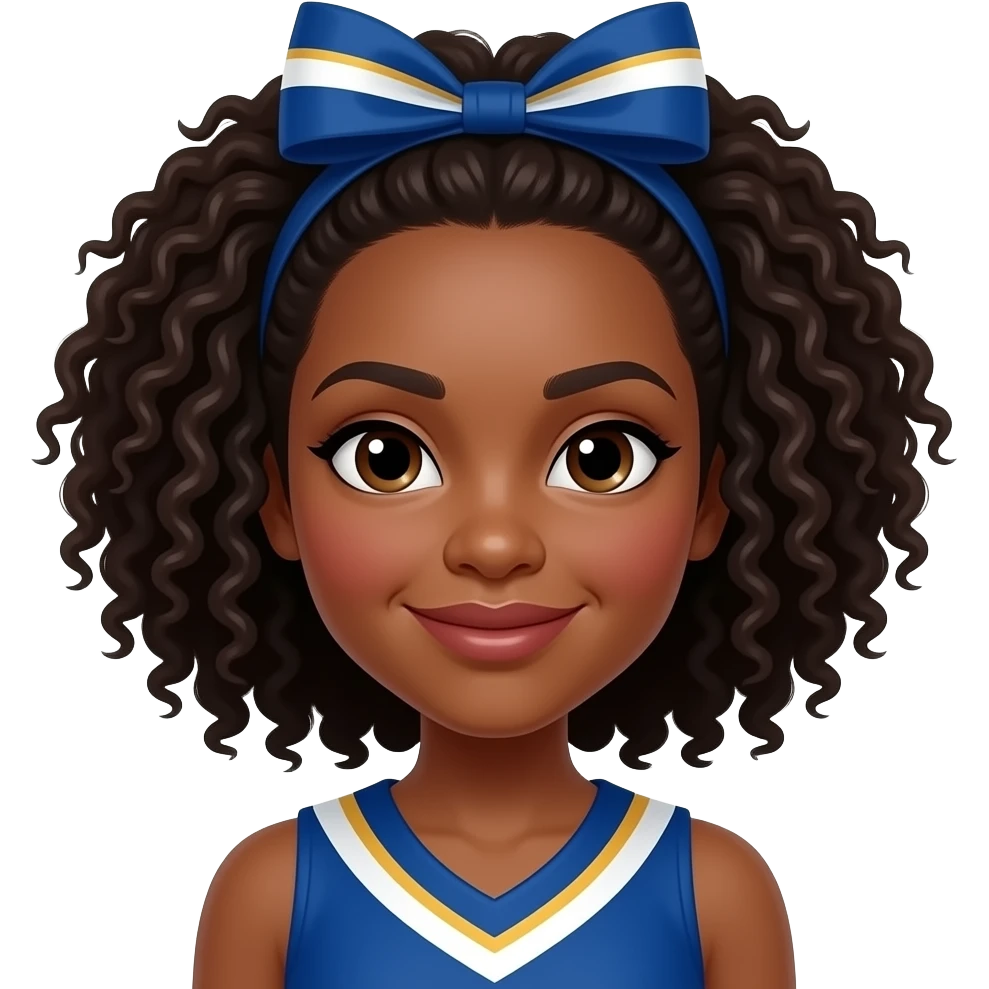 afro cheerleader emoji