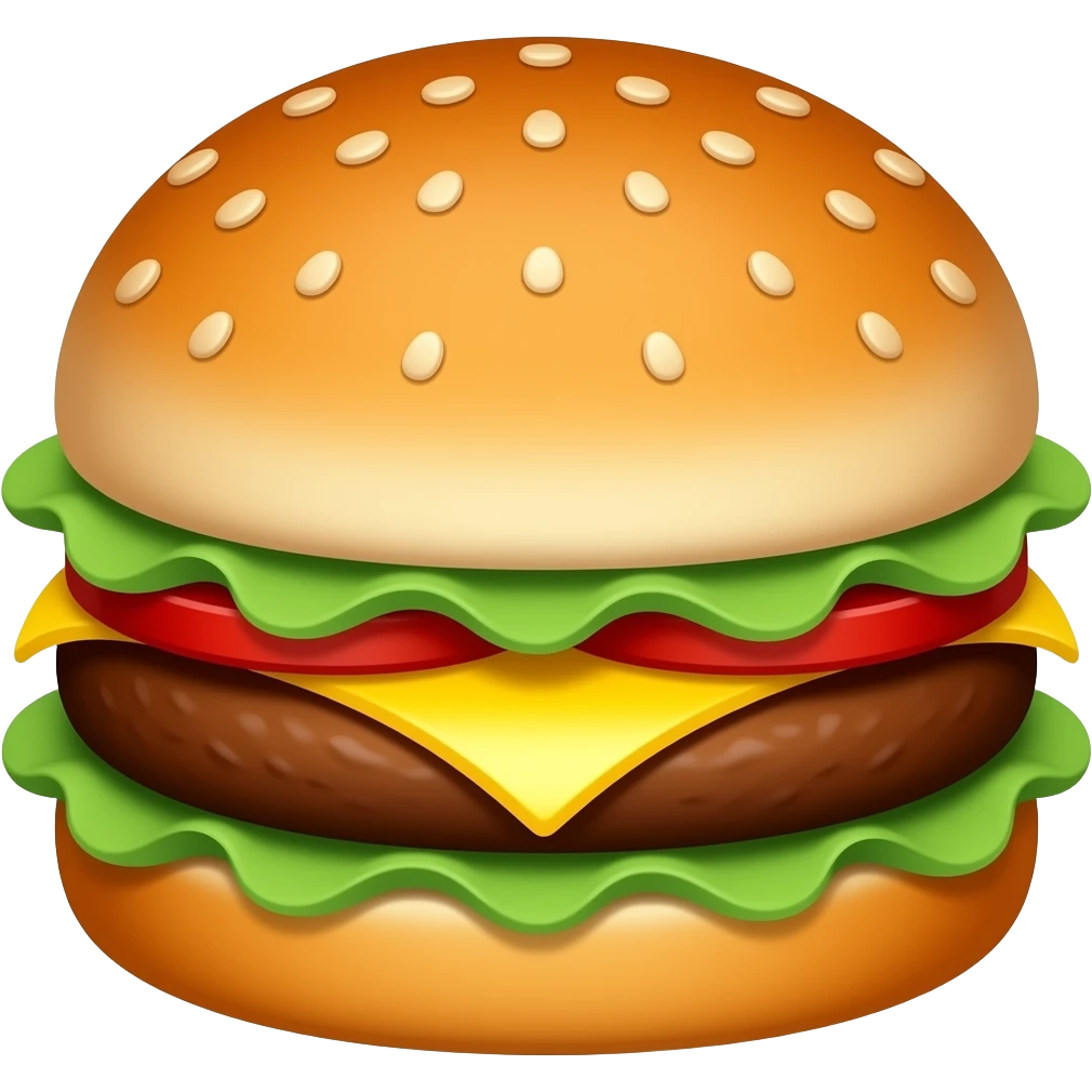 Ai chicken inside hamburger emoji