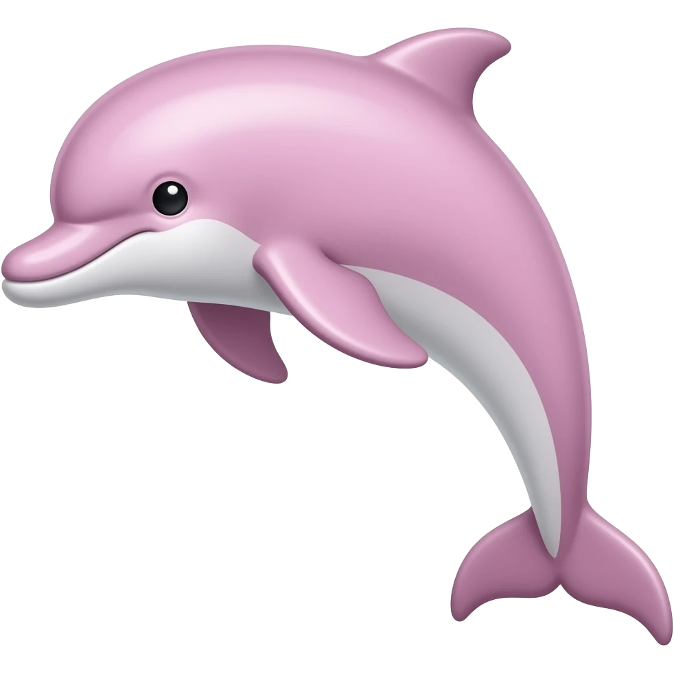 Create a pink dolphin emoji