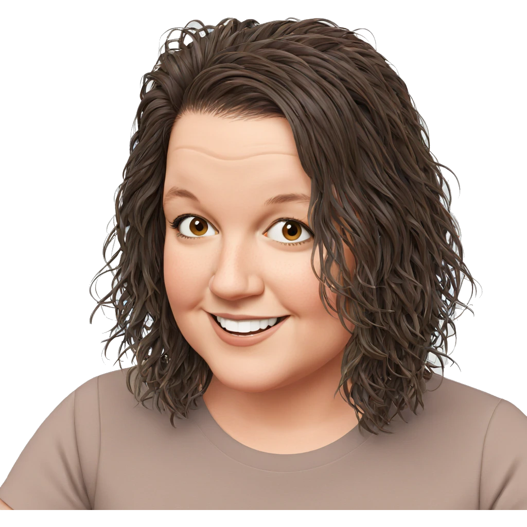 smiling girl with brown hair emoji