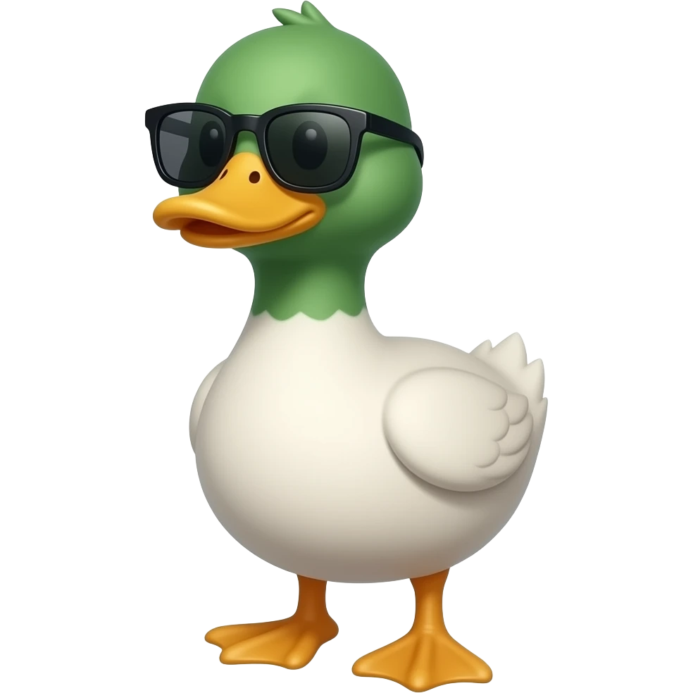 duck wearing sunglasses emoji