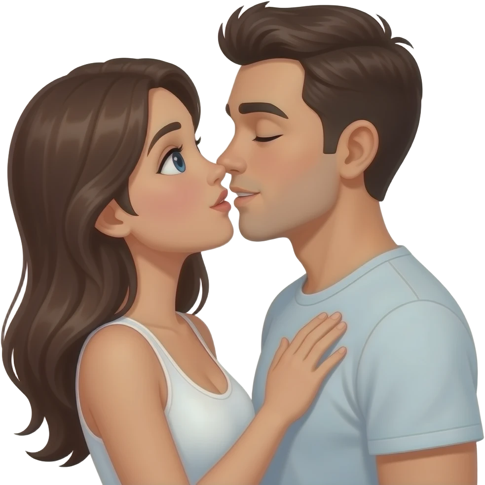 a girl and boy doing sex emoji