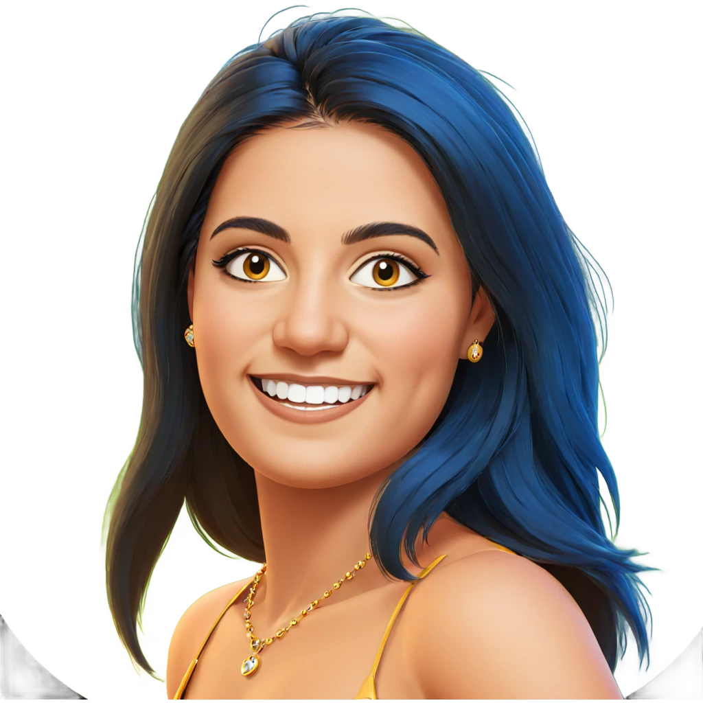 smiling girl with jewelry emoji