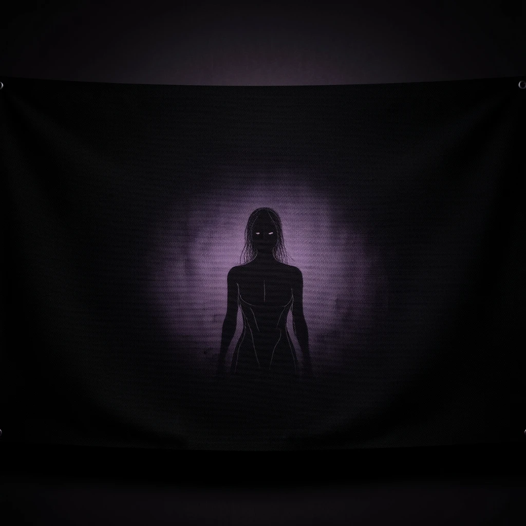goth banner, no text, minimal, expressive, variation 3, no background emoji