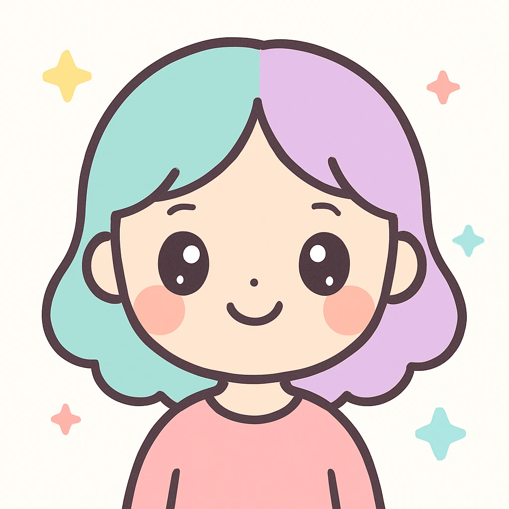 smiling woman, kawaii style emoji