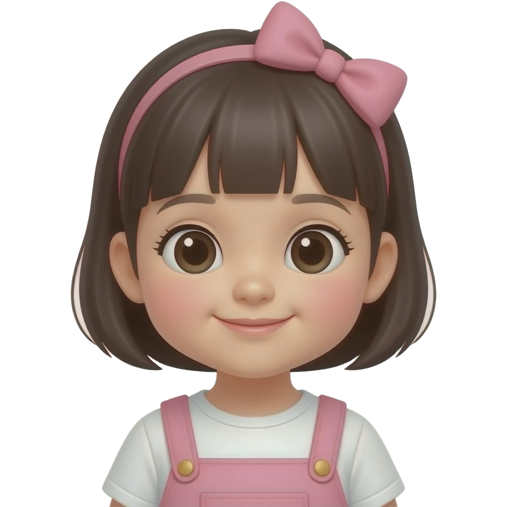 Asian cute baby girl emoji