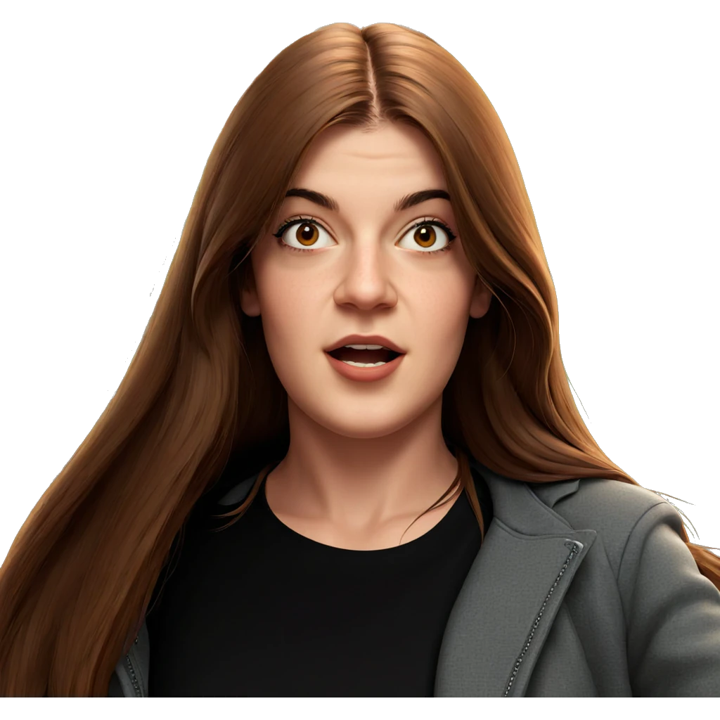 girl with long brown hair emoji