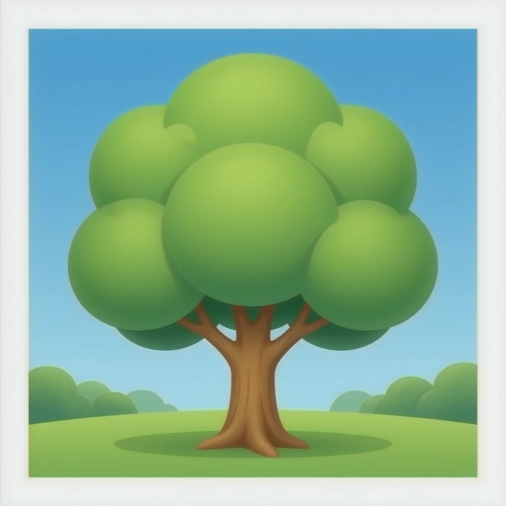 tree, round soft green canopy emoji