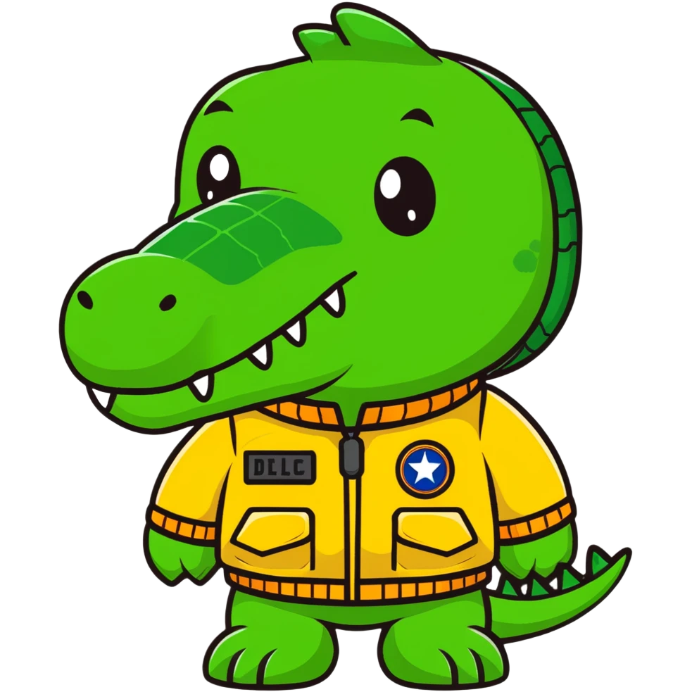 crocodile as a bomber pilot emoji