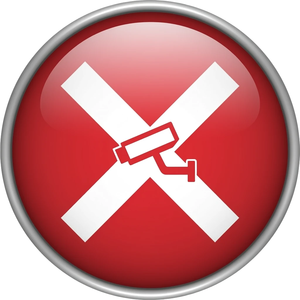 Red filled circle with white X and arrow end points on the X, CCTV in the centre emoji