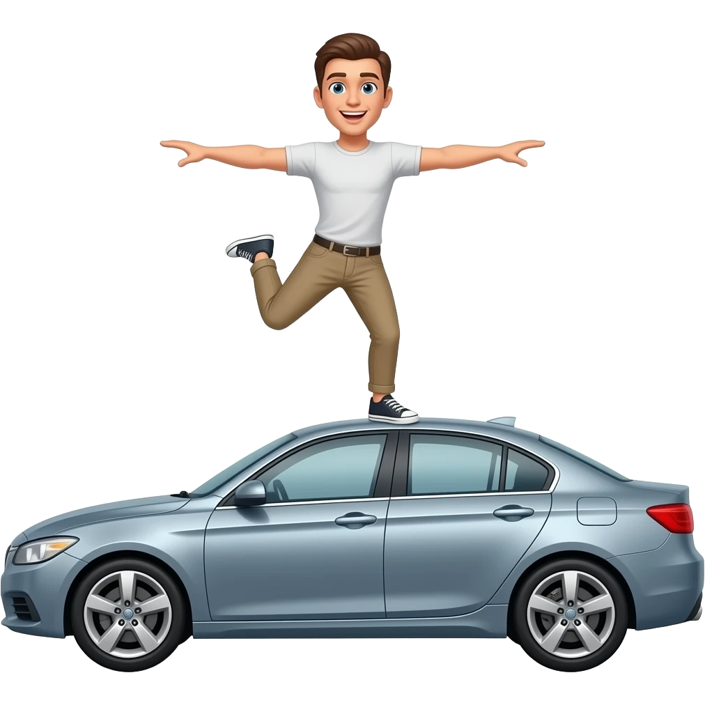 twerking on top of car emoji