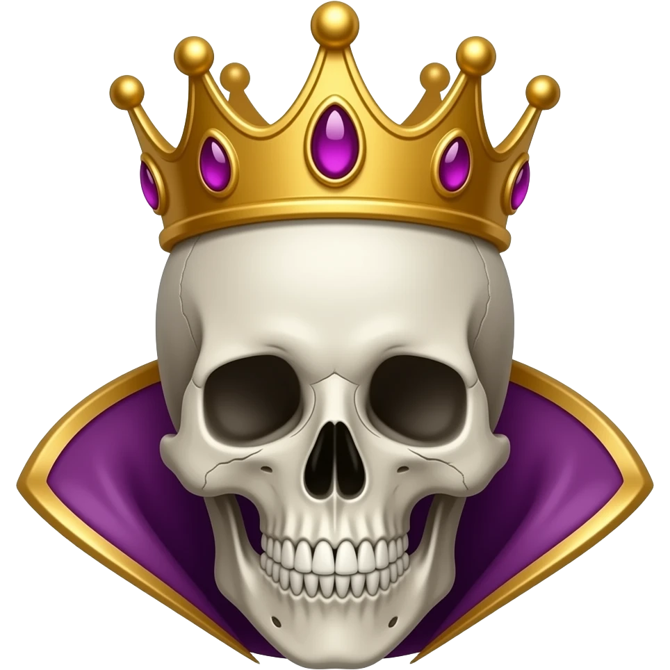 Skull queen crown emoji