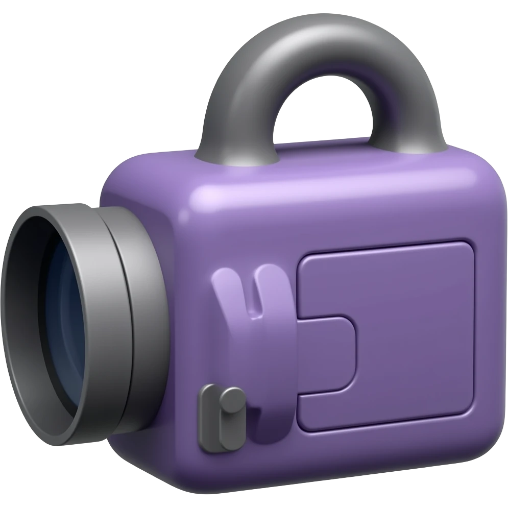 purple video camera on the side emoji