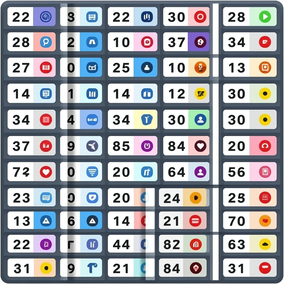 Pantalla llena de anuncios, métricas y notificaciones emoji