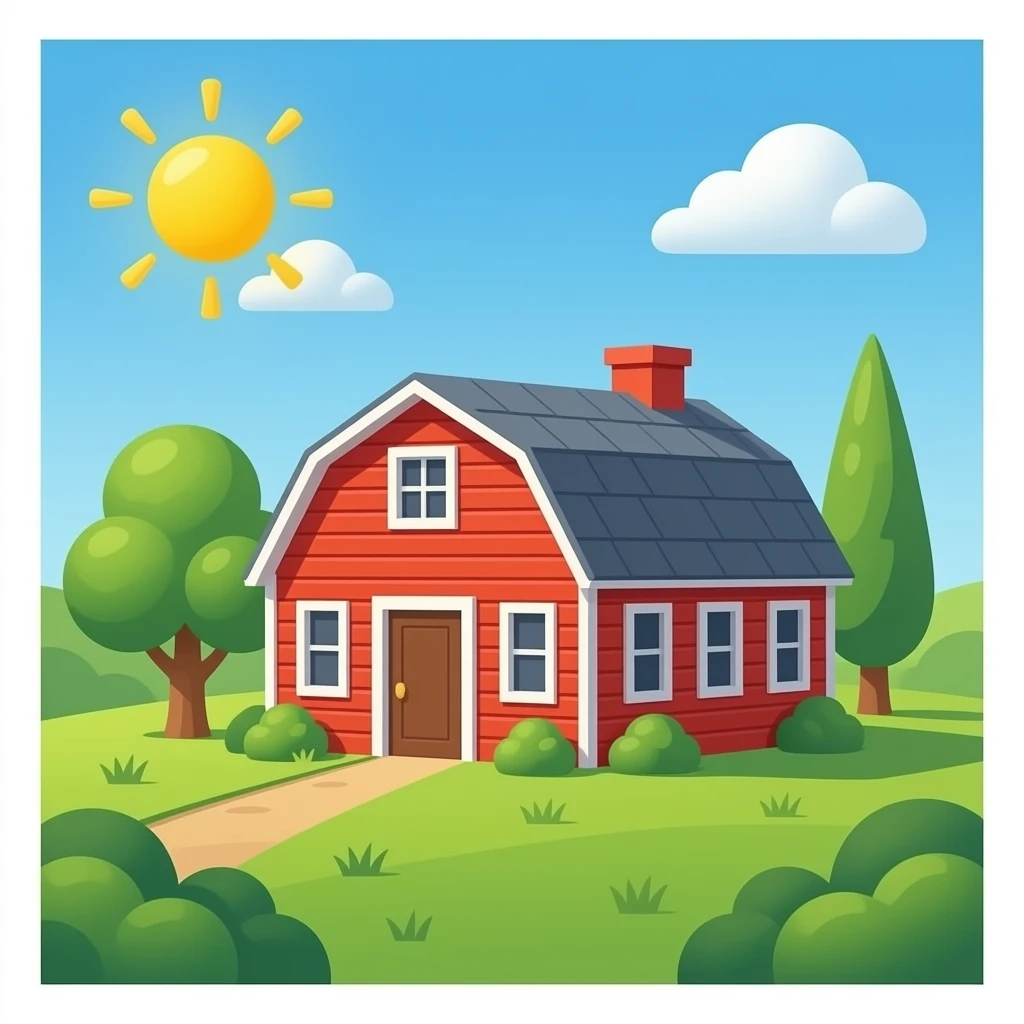 Farm office home emoji