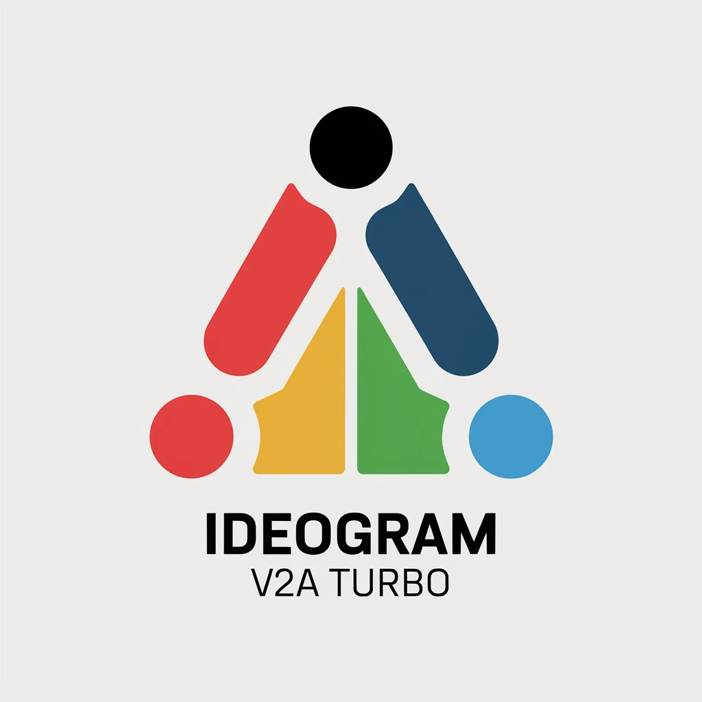 make a colorful logo of only text "Ideogram V2a Turbo" emoji