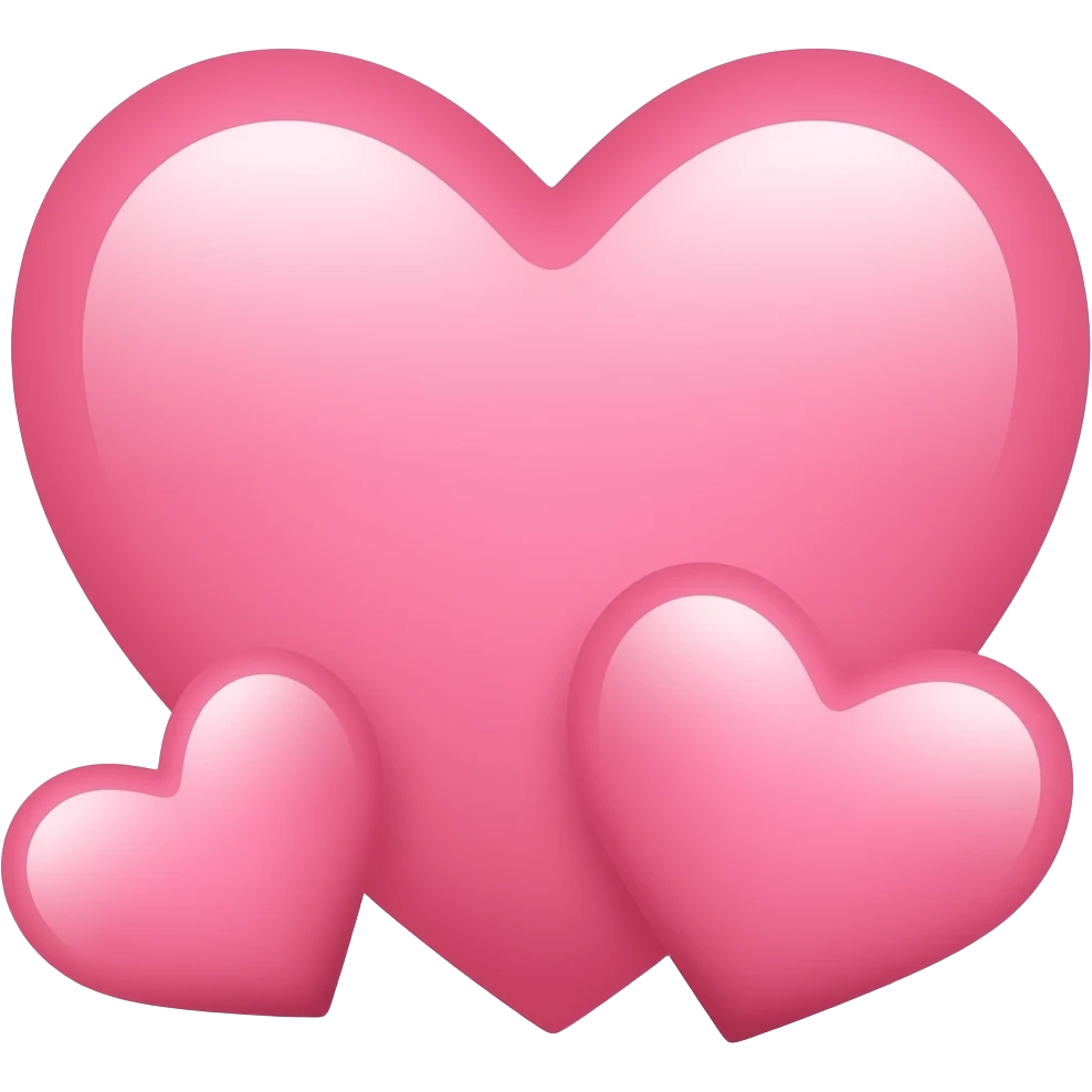 Pink hearts emoji