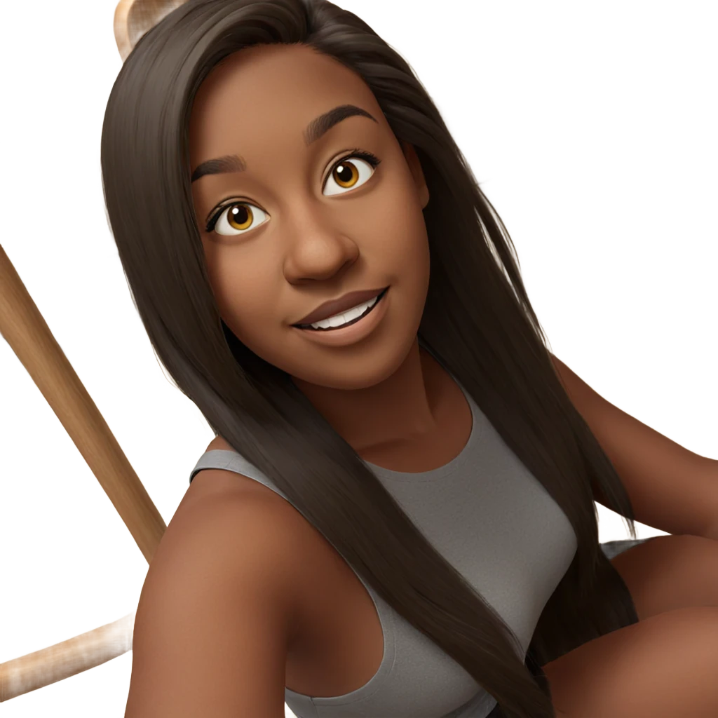 smiling girl with long hair emoji
