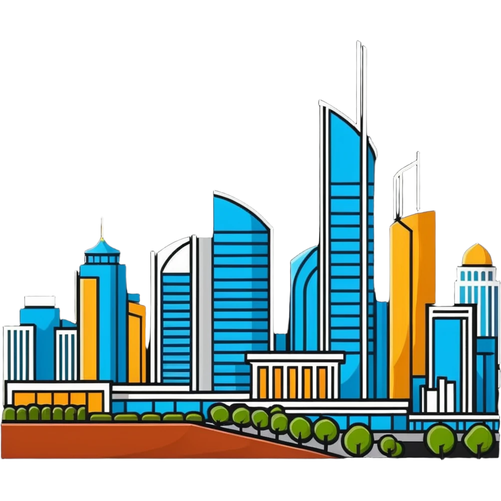 Astana Kazakhstan cityscape with modern architecture emoji