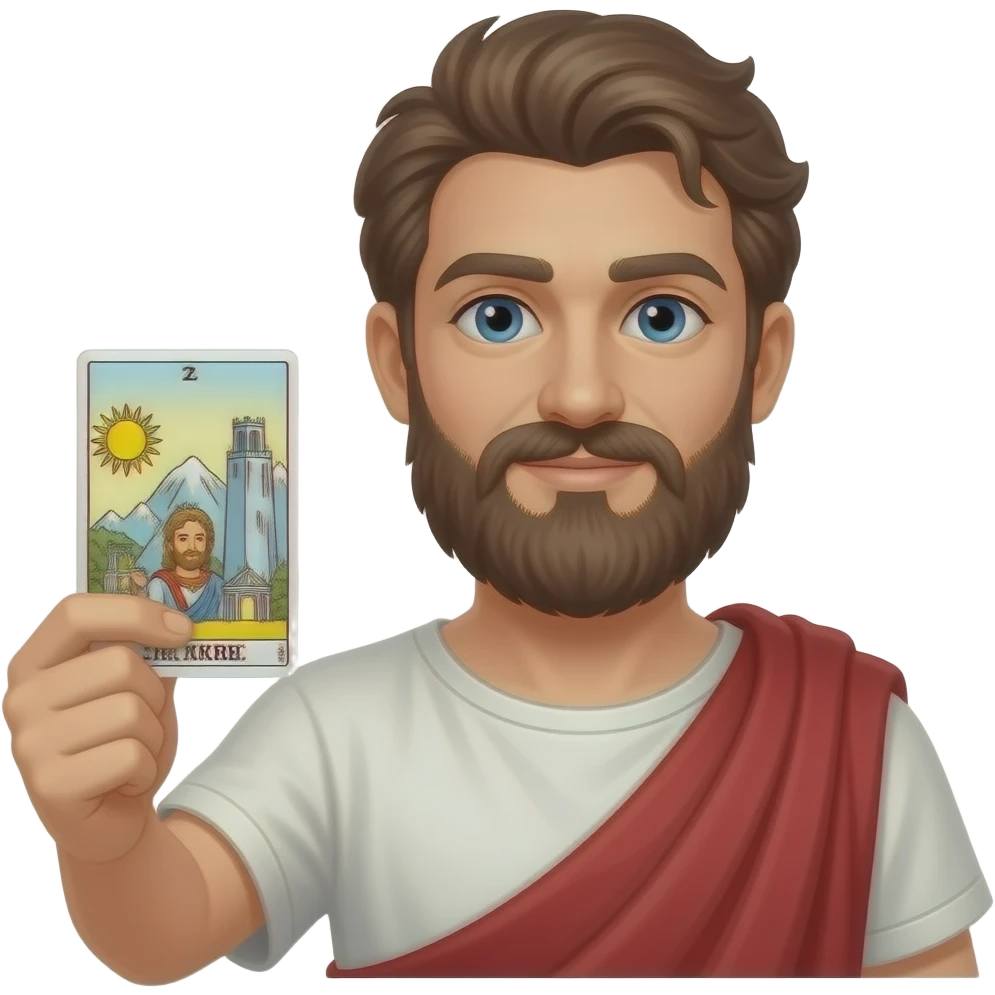 greek Holding Tarot Card emoji