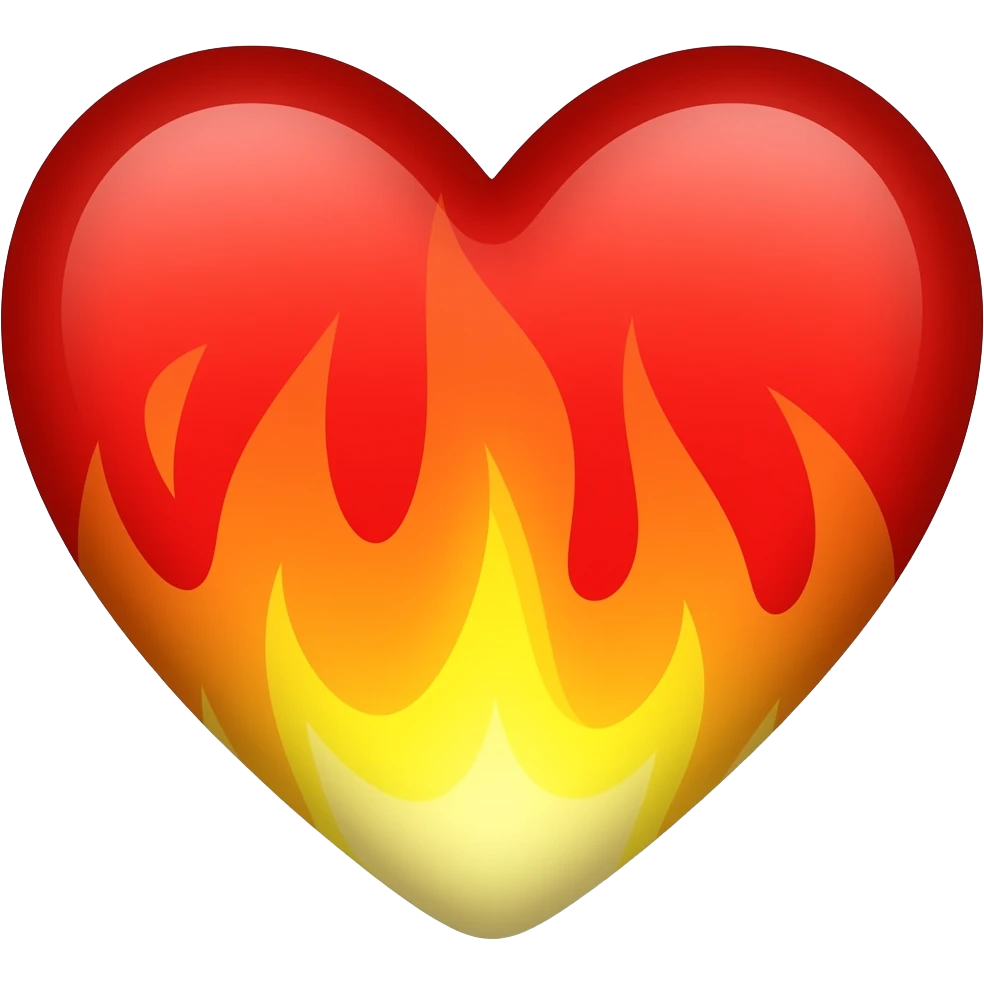 Heart fire emoji
