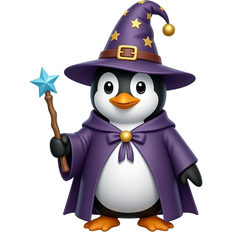 Penguin Wizard emoji
