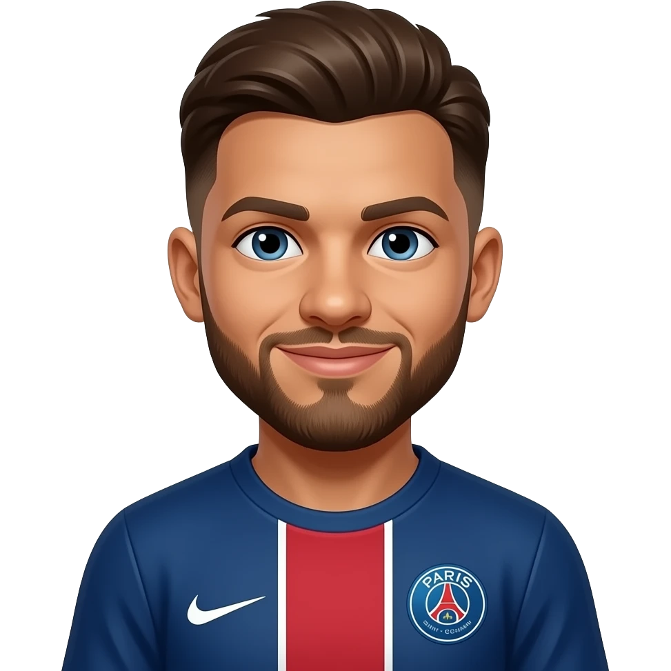 Jul with a psg shirt emoji