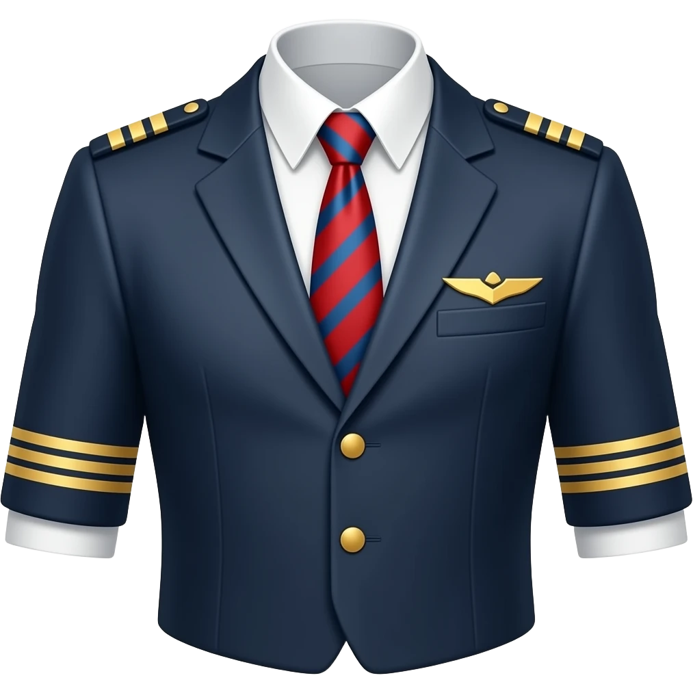 Flight attendant uniform, no face - just the uniform! emoji