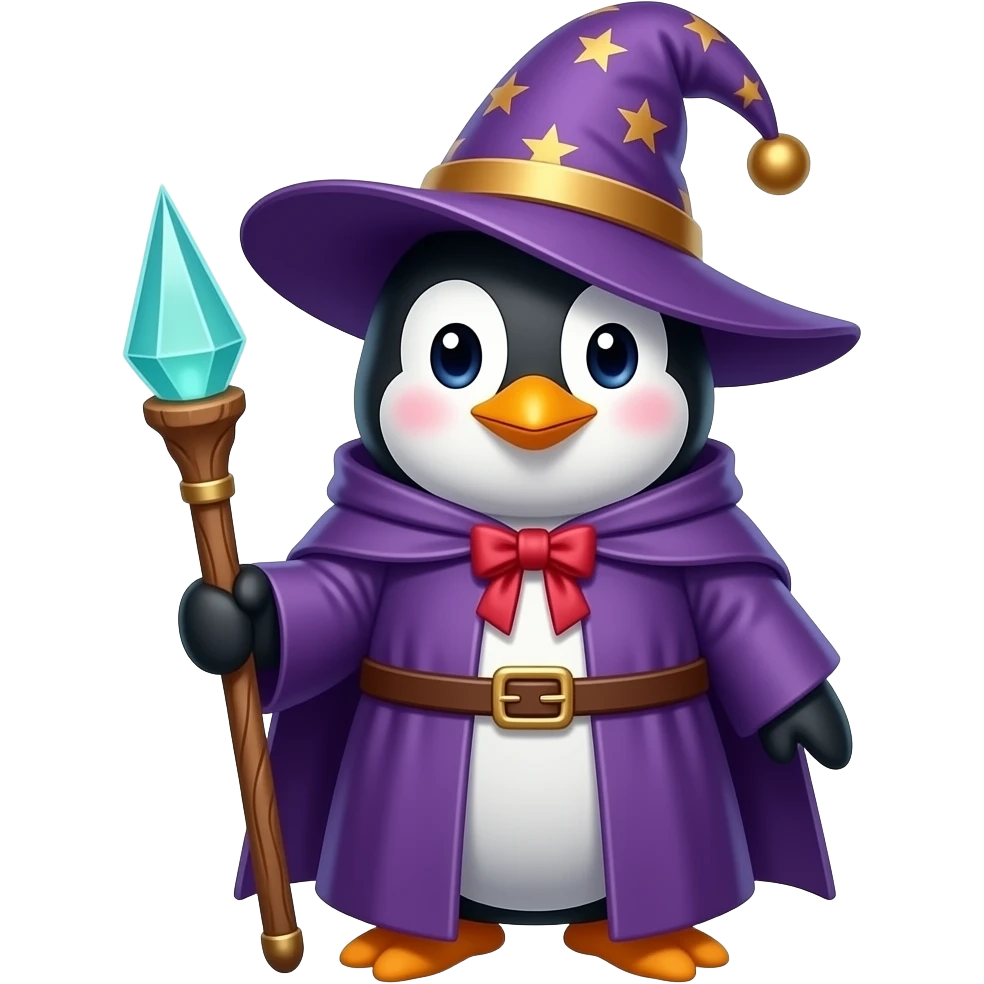 Penguin Wizard emoji