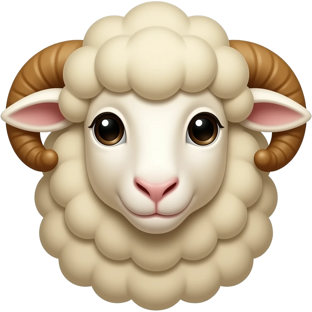 Staring Wheel of sheep emoji