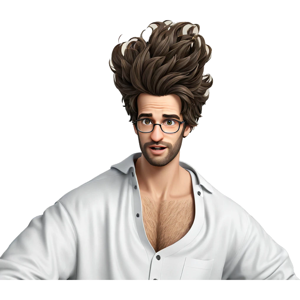 male portrait with glasses emoji