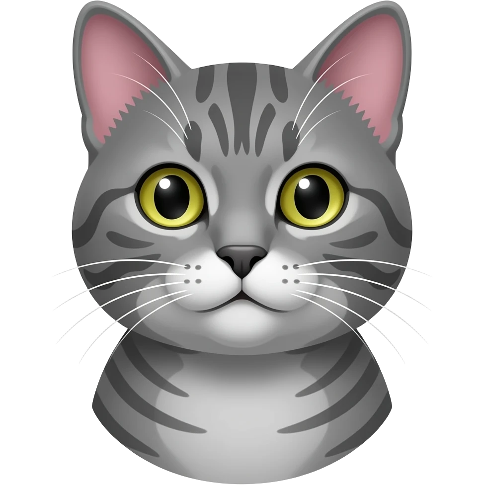 grey cat head and neck emoji