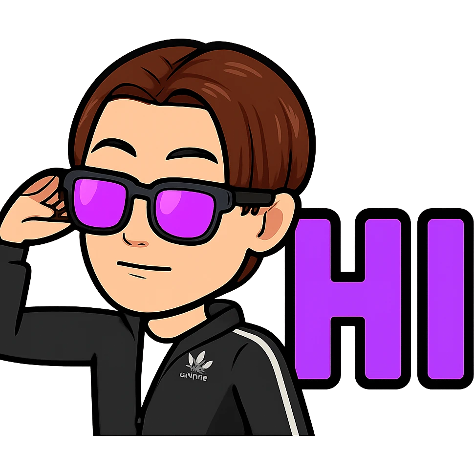 Edit the character in the reference image to show the character with the text 'HI' next to it, in the same style as the reference, with a transparent background, no circle, and sized for Twitch emoji. emoji