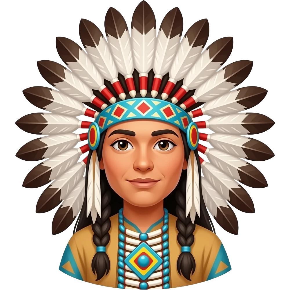 vibrant native american pow wow emoji