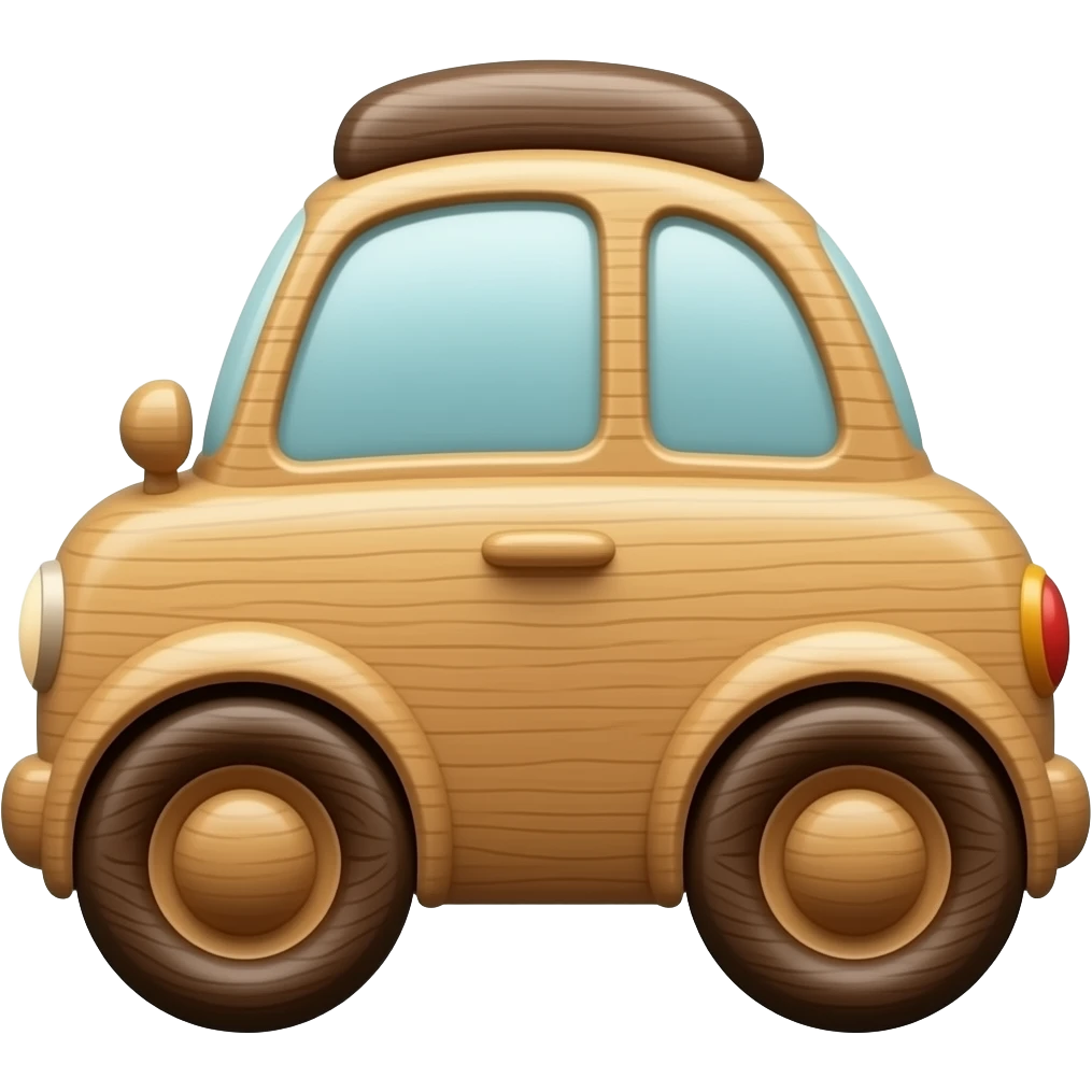 wooden car emoji