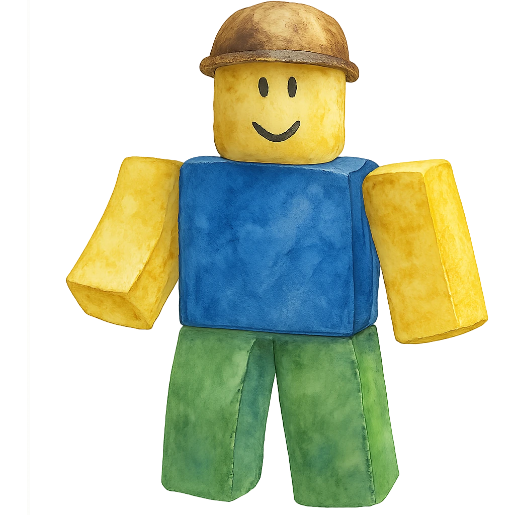 watercolor style Roblox emoji