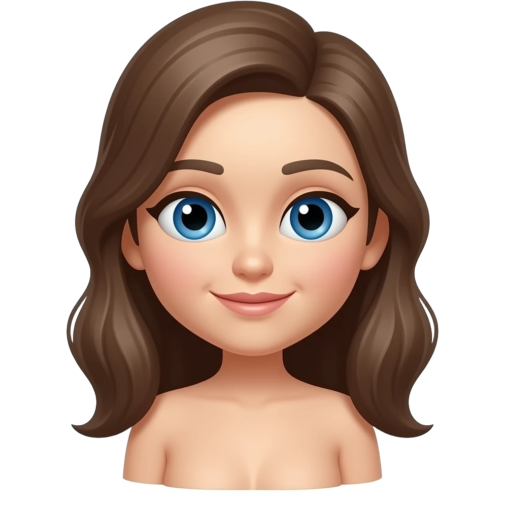 Keep this Emoji but make her naked and her eyes blue emoji