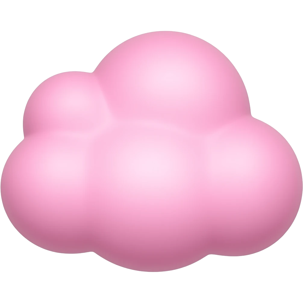 Pink cloud emoji