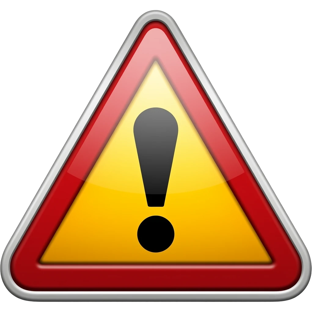 Un signo de advertencia emoji