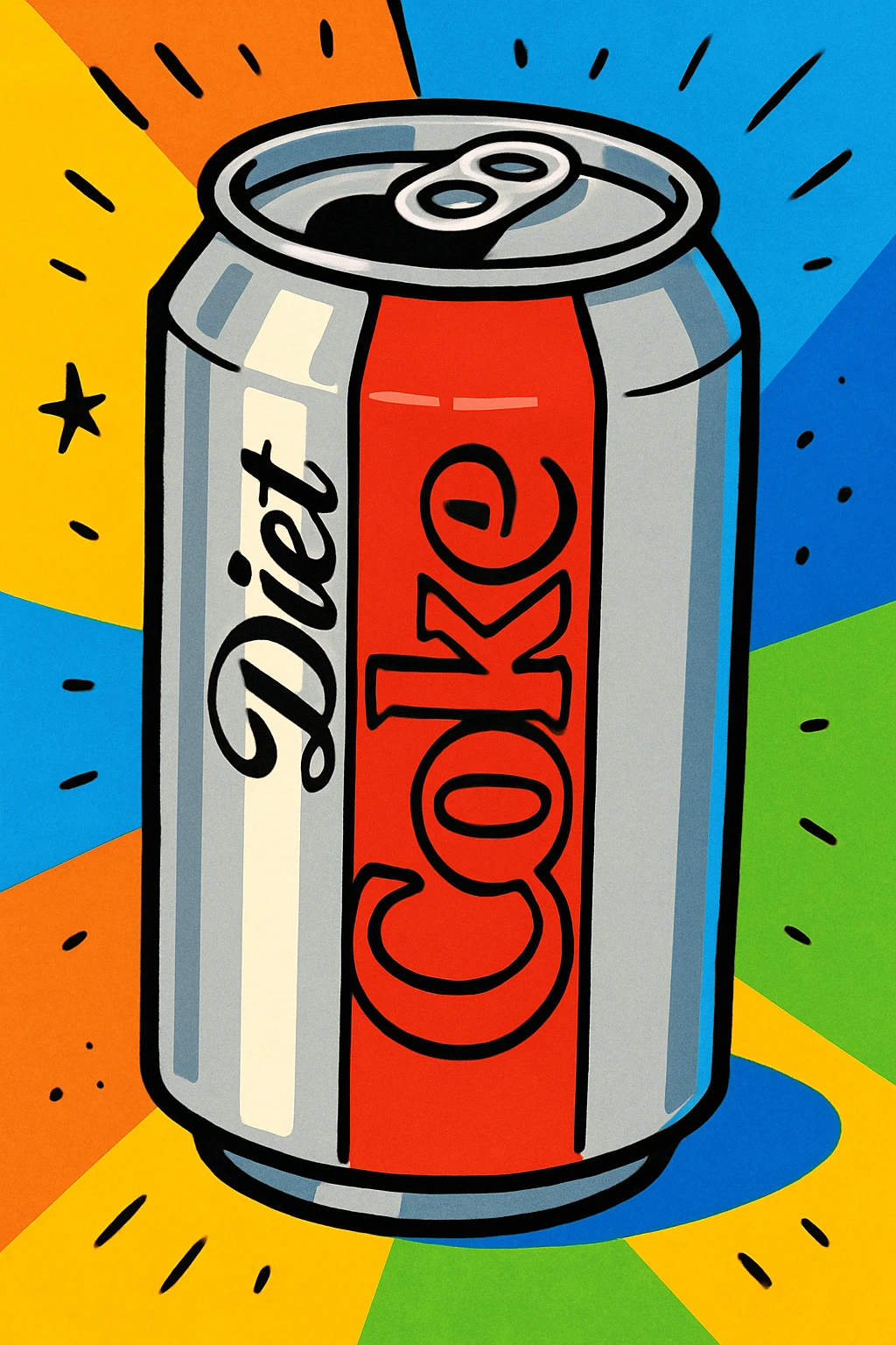 cartoon style diet coke can emoji