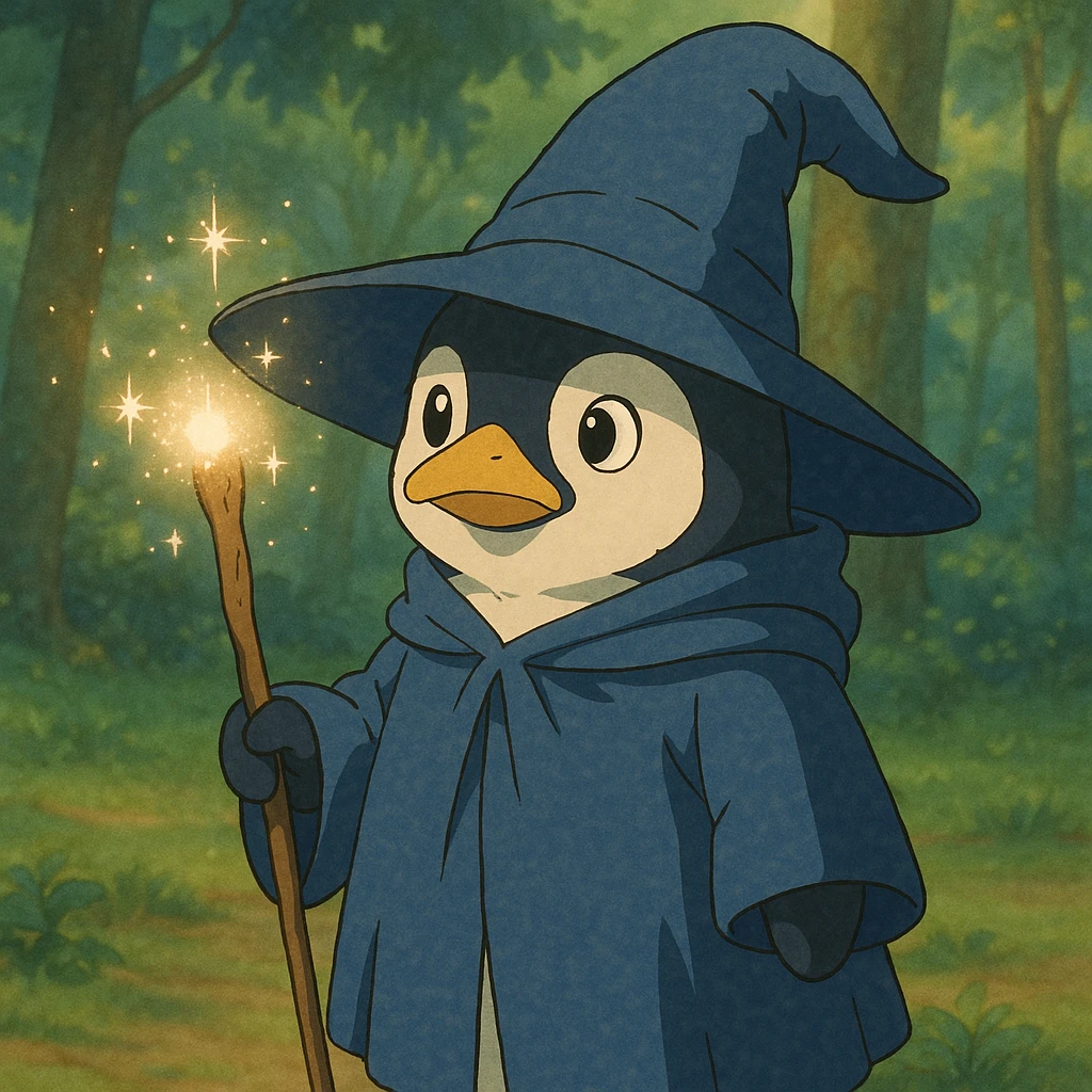penguin wizard emoji
