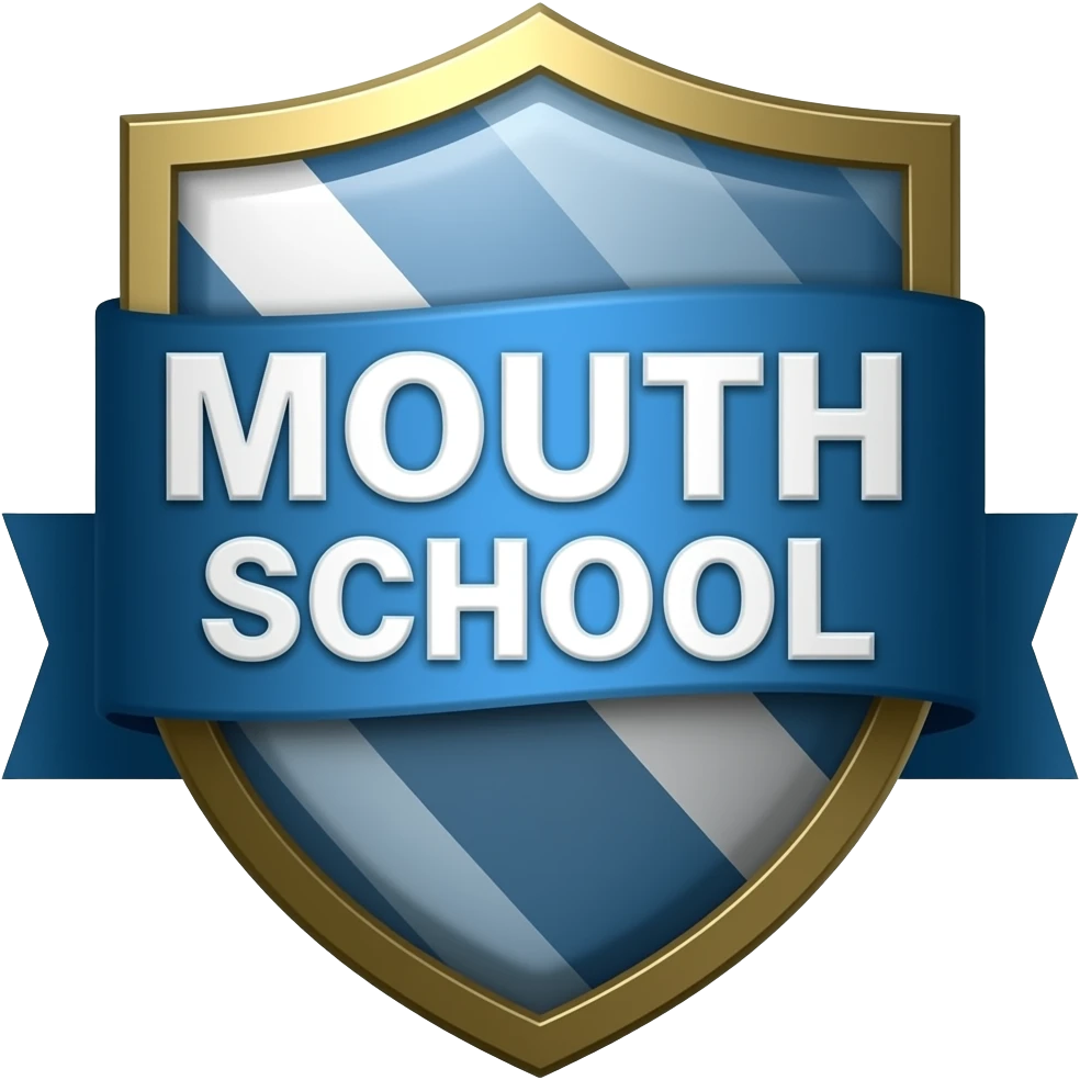 Escudo de boca escuela de boca emoji