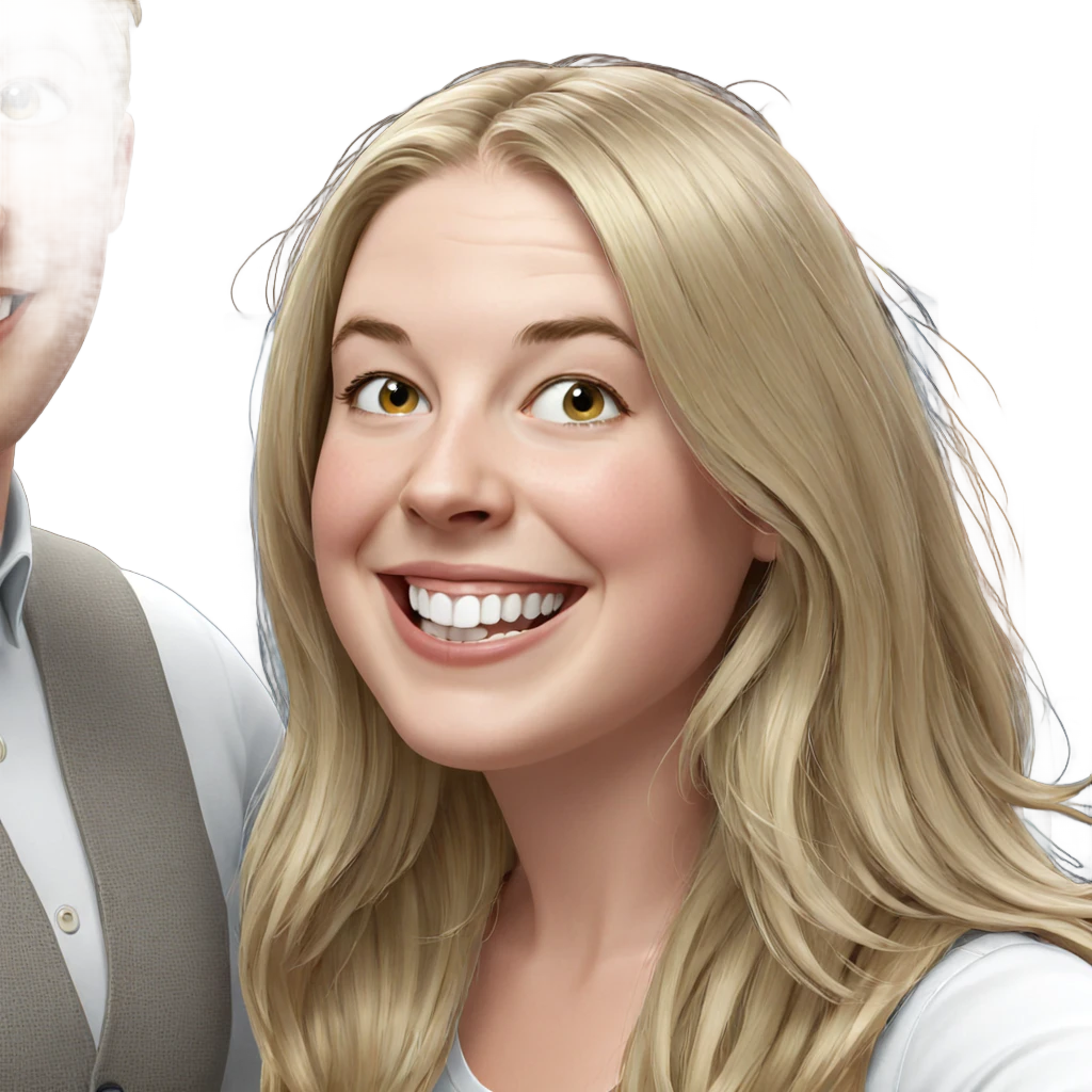 smiling girl with blonde hair emoji